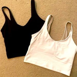 Set of TWO! Lululemon Align Tank Black/ White Sz6